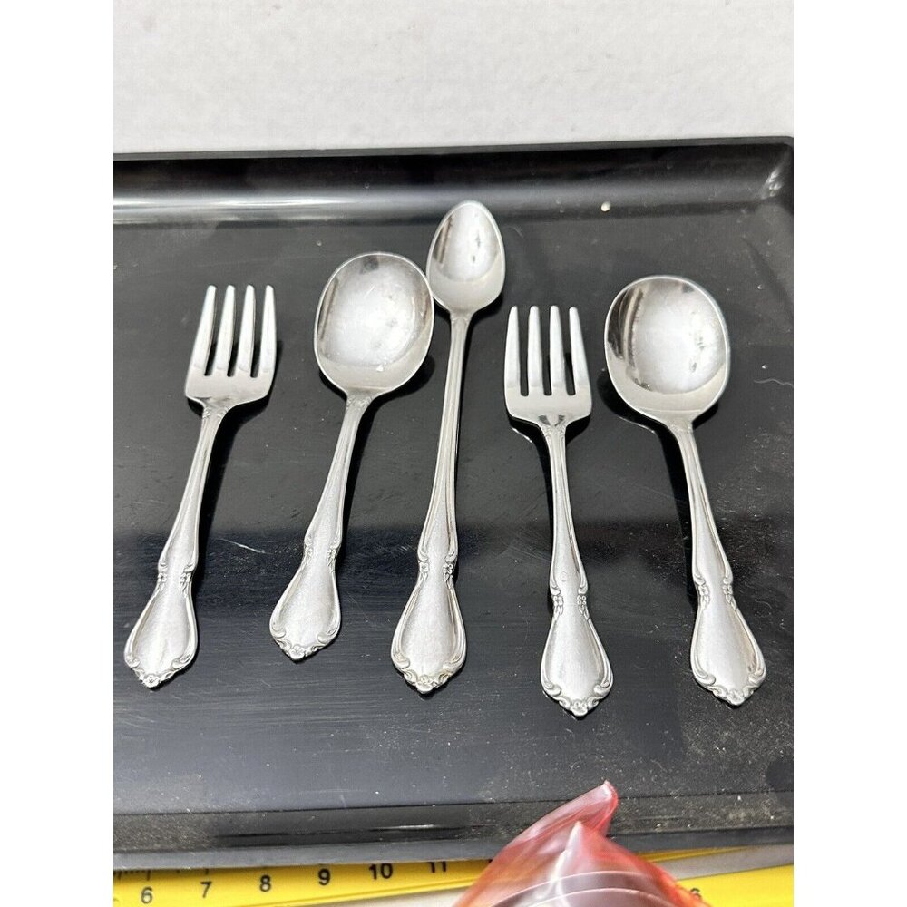 Oneida Chateau Spoons Forks Ice Tea Spoon  Oneidacraft Deluxe Stainless Flatware